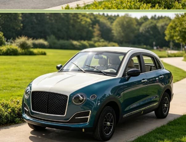 Enclosed Low-Speed Electric Passenger Vehicle Series Retro Two-Tone Style