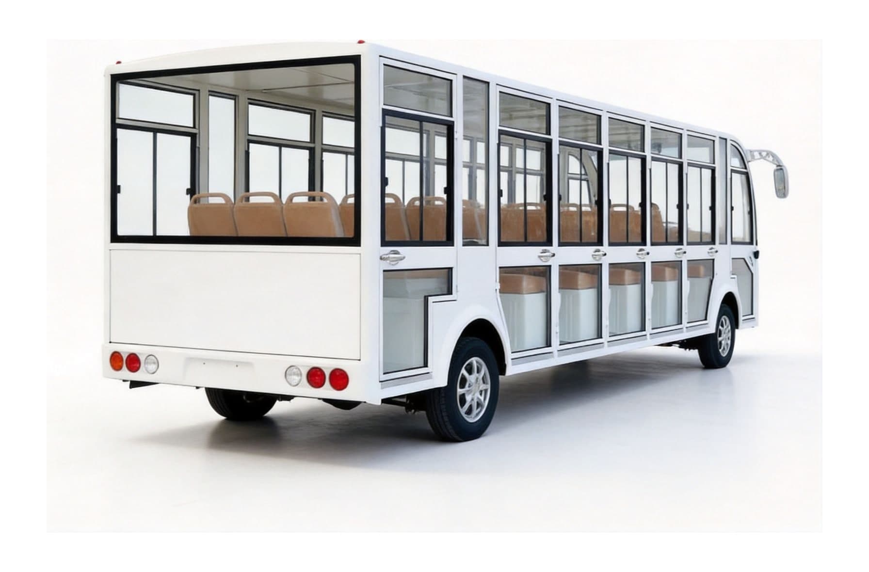 Qilu Fengde FD006A-23C 23-Seat Open Electric Sightseeing Bus 3