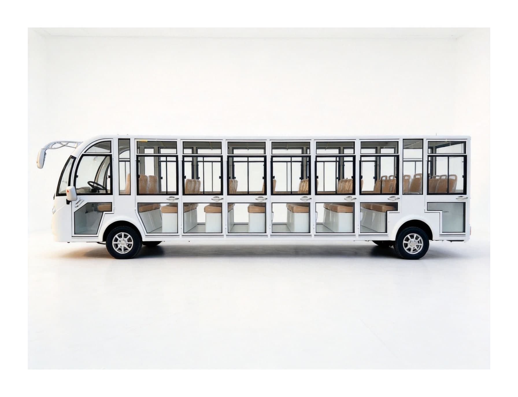 Qilu Fengde FD006A-23C 23-Seat Open Electric Sightseeing Bus 2